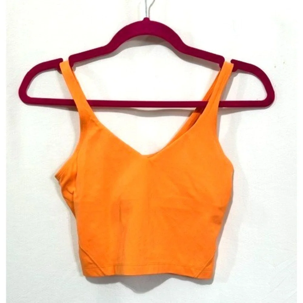 Lululemon Size 4 Orange Align Sports Bra Tank Top